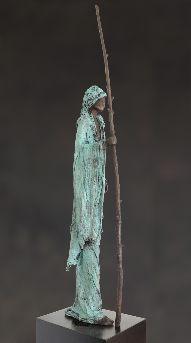 Pilgrim 3, kieta nuij sculptures in bronze